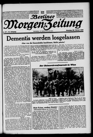 Berliner Morgen-Zeitung vom 26.02.1929