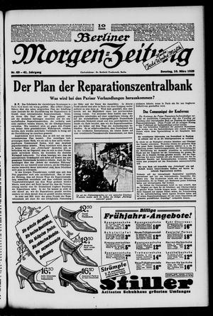 Berliner Morgen-Zeitung vom 10.03.1929