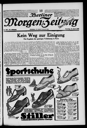 Berliner Morgen-Zeitung vom 14.04.1929