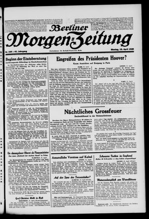 Berliner Morgen-Zeitung on Apr 15, 1929