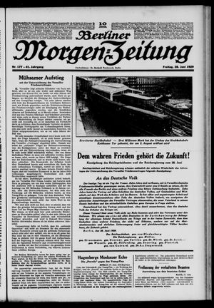 Berliner Morgen-Zeitung vom 28.06.1929