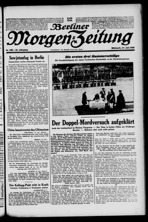 Berliner Morgen-Zeitung vom 17.07.1929