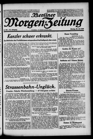 Berliner Morgen-Zeitung vom 22.07.1929