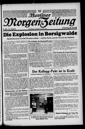 Berliner Morgen-Zeitung vom 25.07.1929
