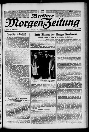 Berliner Morgen-Zeitung vom 07.08.1929
