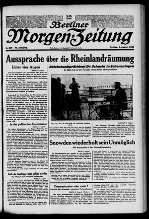 Berliner Morgen-Zeitung vom 09.08.1929