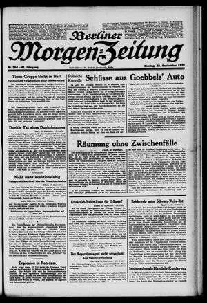 Berliner Morgen-Zeitung vom 23.09.1929