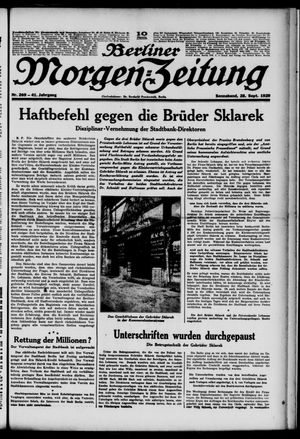 Berliner Morgen-Zeitung vom 28.09.1929