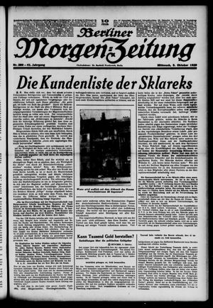 Berliner Morgen-Zeitung vom 09.10.1929