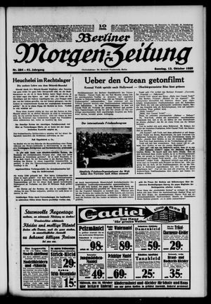 Berliner Morgen-Zeitung vom 13.10.1929