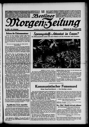 Berliner Morgen-Zeitung vom 27.11.1929