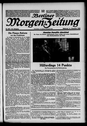 Berliner Morgen-Zeitung vom 11.12.1929