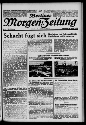 Berliner Morgen-Zeitung vom 15.01.1930