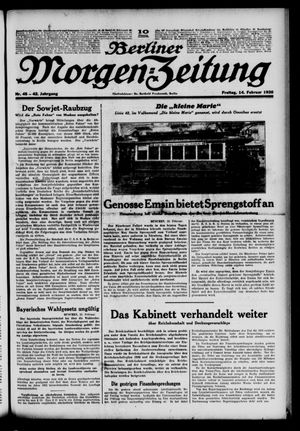 Berliner Morgen-Zeitung vom 14.02.1930