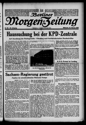 Berliner Morgen-Zeitung vom 19.02.1930