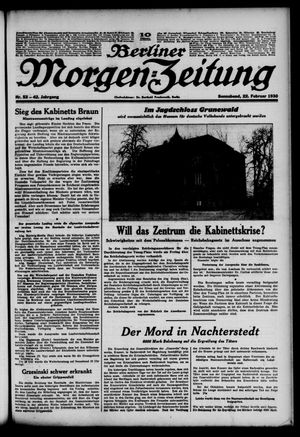 Berliner Morgen-Zeitung vom 22.02.1930