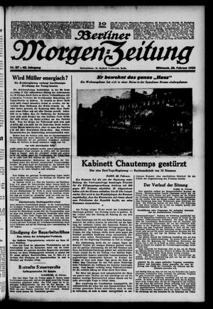 Berliner Morgen-Zeitung vom 26.02.1930