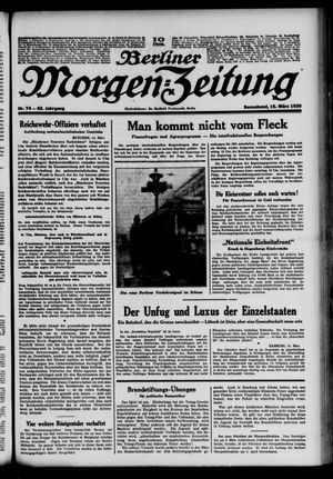 Berliner Morgen-Zeitung vom 15.03.1930