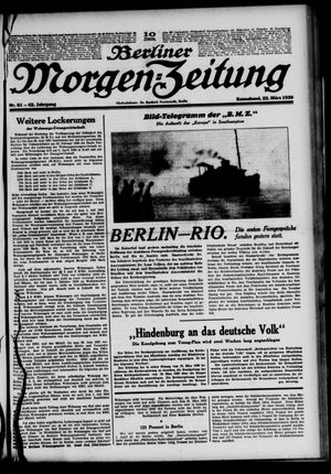 Berliner Morgen-Zeitung vom 22.03.1930