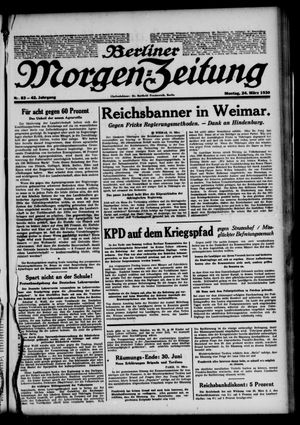 Berliner Morgen-Zeitung vom 24.03.1930