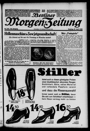 Berliner Morgen-Zeitung vom 27.04.1930