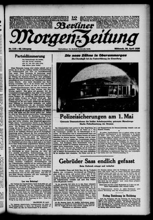 Berliner Morgen-Zeitung vom 30.04.1930