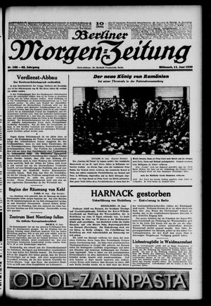 Berliner Morgen-Zeitung vom 11.06.1930