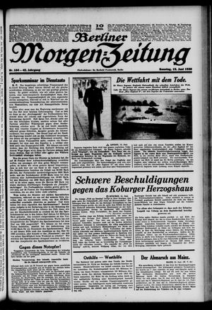 Berliner Morgen-Zeitung vom 15.06.1930