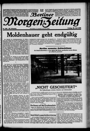 Berliner Morgen-Zeitung vom 20.06.1930