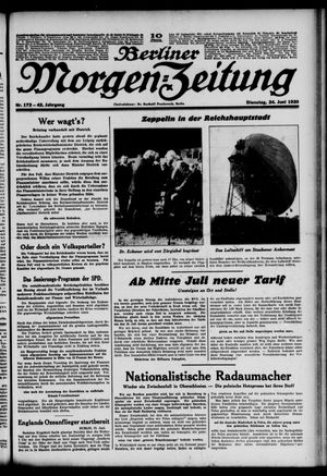 Berliner Morgen-Zeitung vom 24.06.1930