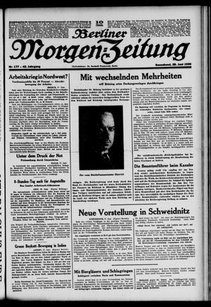 Berliner Morgen-Zeitung vom 28.06.1930