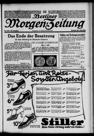 Berliner Morgen-Zeitung vom 29.06.1930