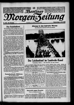 Berliner Morgen-Zeitung vom 03.07.1930