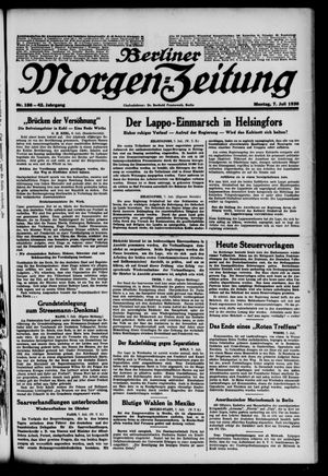 Berliner Morgen-Zeitung vom 07.07.1930