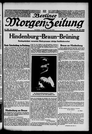 Berliner Morgen-Zeitung vom 16.07.1930