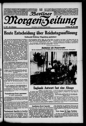 Berliner Morgen-Zeitung vom 18.07.1930