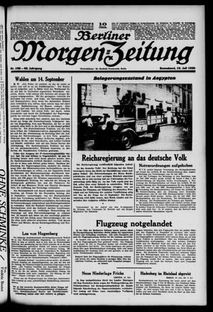 Berliner Morgen-Zeitung vom 19.07.1930