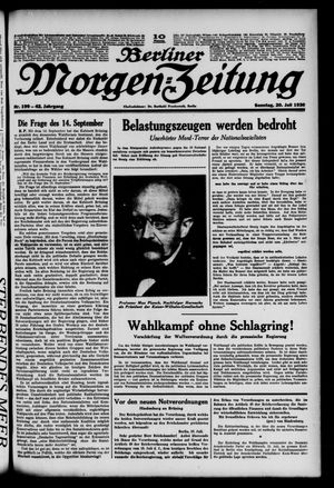 Berliner Morgen-Zeitung vom 20.07.1930