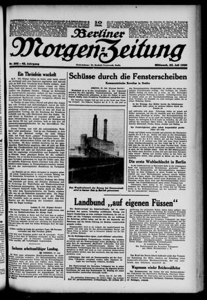 Berliner Morgen-Zeitung vom 23.07.1930