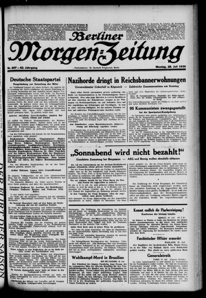 Berliner Morgen-Zeitung vom 28.07.1930