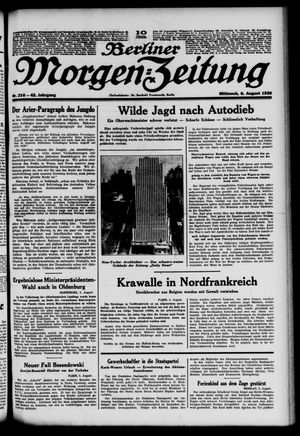 Berliner Morgen-Zeitung vom 06.08.1930