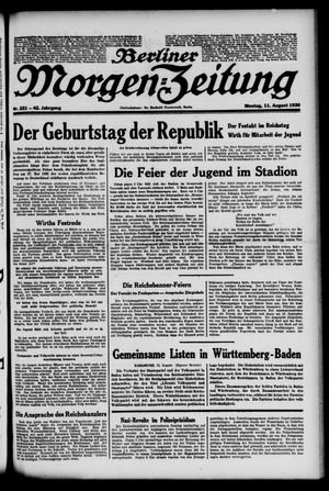 Berliner Morgen-Zeitung vom 11.08.1930