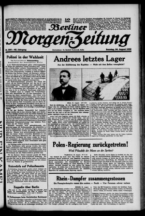 Berliner Morgen-Zeitung vom 24.08.1930