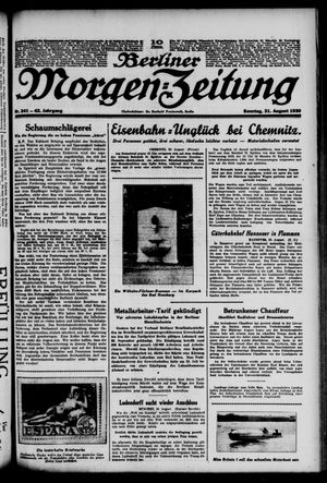 Berliner Morgen-Zeitung vom 31.08.1930