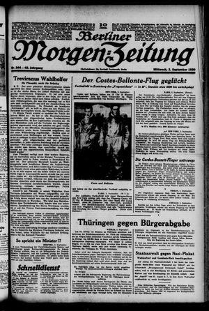 Berliner Morgen-Zeitung vom 03.09.1930