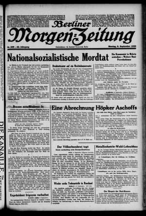 Berliner Morgen-Zeitung vom 08.09.1930