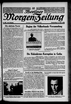 Berliner Morgen-Zeitung vom 11.09.1930