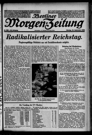 Berliner Morgen-Zeitung vom 15.09.1930