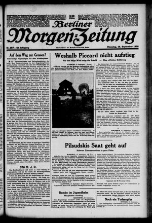 Berliner Morgen-Zeitung vom 16.09.1930