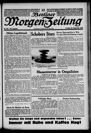 Berliner Morgen-Zeitung vom 26.09.1930